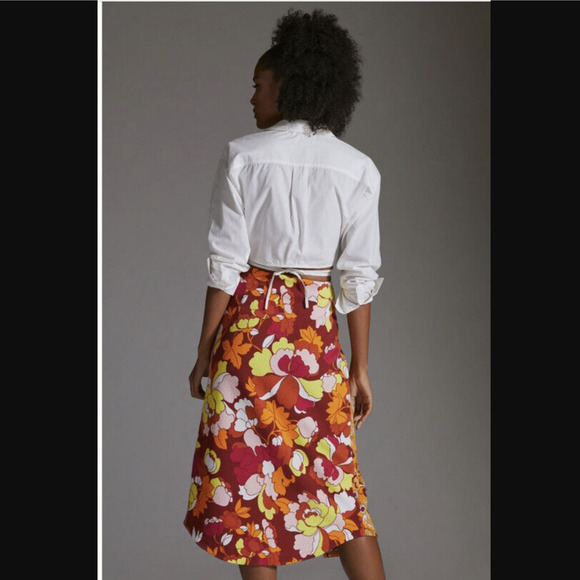NWT Anthropologie Maeve Floral Midi Skirt - Medium - Picture 4 of 7